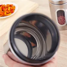 Jogo 4 Potes Herméticos Porta Mantimentos Em Vidro Aço Inox Foto mini 4