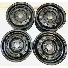 Jogo 4 Roda Ferro Aro 13 Ford Ka Fiesta Focus Escort Courier Cor Preto Foto mini 2