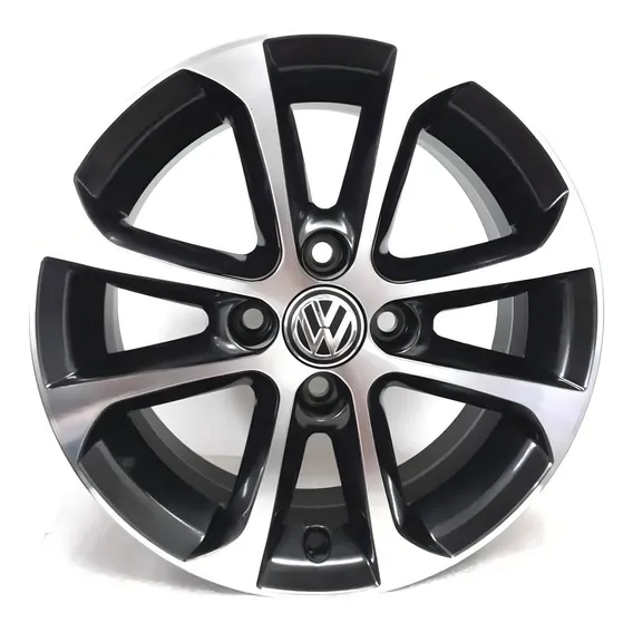 Jogo 4 Rodas Aro 14 Gol Power Kr R10 4x100 + Bicos Cortesia Cor Preto Diamantado Foto 1