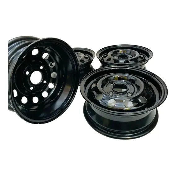 Jogo 4 Rodas Ferro Aro 13 Ford Escort Gl Courrier Escort Ka Cor Preto Foto 1