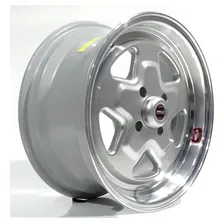 Jogo 4 Rodas Weld Pro Star Aro 15 Tala 7 C9 4x100 + Bicos Cor Prata Diamantada Foto mini 1