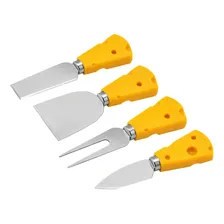Jogo 4 Talheres De Cortar Queijo Espátula Faca Garfo Foto mini 3