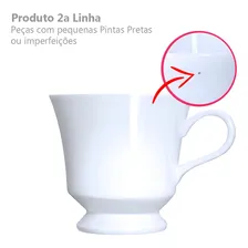 Jogo 4 XĂcaras Chá Porcelana Branca Germer S/ Pires 2a Linha Foto mini 2