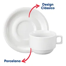 Jogo 4 XĂcaras De Chá Com Pires Protel Porcelana Schmidt Foto mini 3
