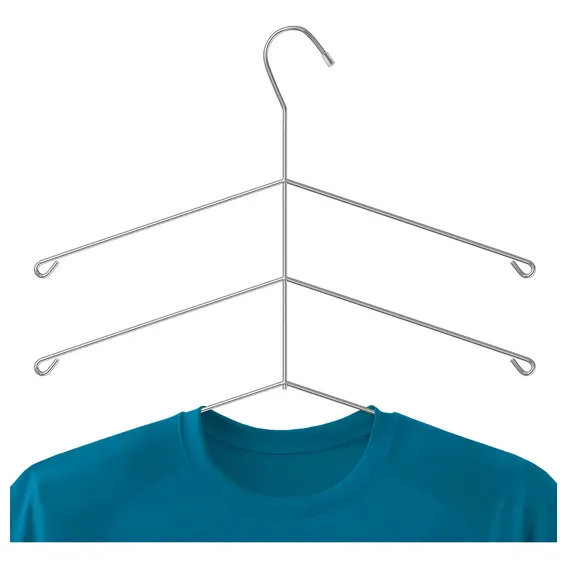 Jogo 5 Cabides Triplos Aço Cromado Comporta Até 15 Camisas Foto 1