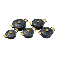 Jogo 5 Panela Alumínio Batido Craqueada Caçarola Kit Fundido Foto mini  3