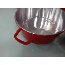 Jogo 5 Panelas Caçarolas Alumínio Fundido Cava - Vermelho Foto mini 4