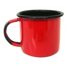 Jogo 6 Canecas Esmaltadas 70ml Xícaras De Chá Café Vermelho Foto mini  2