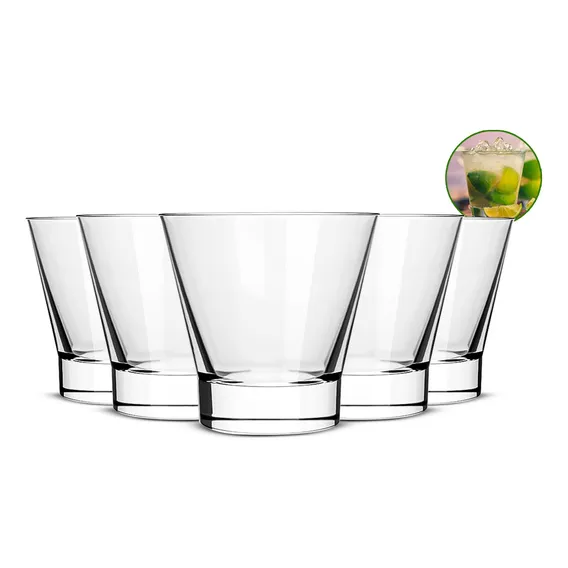Jogo 6 Copo Vidro 330ml Caipirinha Drinks Ilhabela Baixo Bar Cor Transparante Foto 1