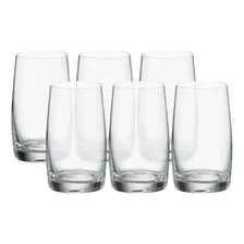Jogo 6 Copos Cristal Bohemia Titanium Água Suco Drink 380ml Foto mini 1