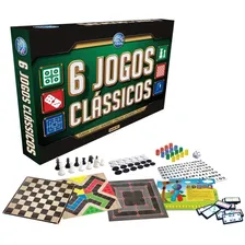 Jogo 6 Jogos Clássicos Dama Ludo Xadrez Forca -pais E Filhos Foto  mini 1