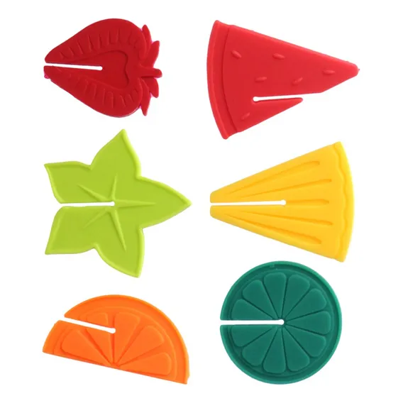 Jogo 6 Marcadores Em Silicone Frutas Para Taças Vinhos Foto 1