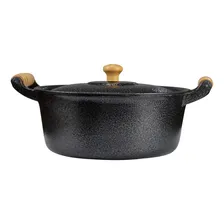 Jogo 6 Panelas Caçarolas De Aluminio Fundido Carqueado Preto Foto mini 2