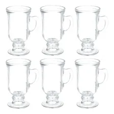 Jogo 6 Peças Taça Xícara De Vidro Para Capuccino Café 100ml Foto mini 1