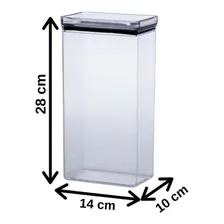 Jogo 6 Potes Herméticos Retangulares 2600ml Empilháveis Foto mini 2