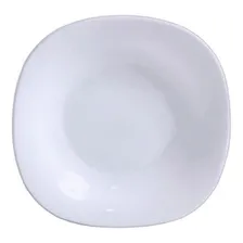 Jogo 6 Pratos Diva Quadrado Fundo Sopa Vidro Opal 23cm Foto  mini 1