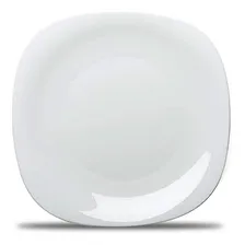 Jogo 6 Pratos Parma Quadrado De Vidro Opal Glass 27 Cm Foto mini 3