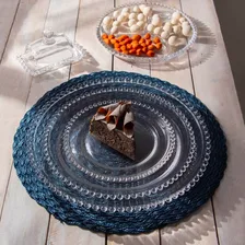 Jogo 6 Pratos Rasos Cristal Wolff 27cm Pearl Mesa Posta 2671 Foto mini 3