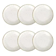 Jogo 6 Pratos Torta Pratinhos Sobremesa Porcelana Tramontina Foto  mini 1