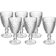 Jogo 6 Taças Bico De Abacaxi Transparente 300ml Água Suco Foto mini 1