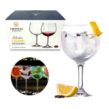 Jogo 6 Taças Bohemia Vinho Tinto 580ml Cristal Com Titanium Foto mini 1