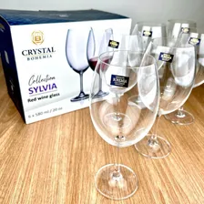 Jogo 6 Taças Bohemia Vinho Tinto Cristal 580ml Sylvia Foto mini 4