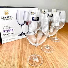 Jogo 6 Taças Bohemia Vinho Tinto Cristal 580ml Sylvia Foto  mini 1