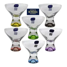 Jogo 6 Taças Cristal Coloridas Sobremesa 330ml Vega Bohemia Foto mini  2