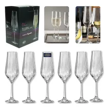 Jogo 6 Taças Crystal Champanhe Bohemia Tulipa Optic 170ml Cor Transparente Foto  mini 1