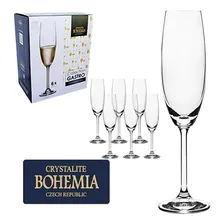 Jogo 6 Taças De Champanhe Gastro 220ml Cristal Bohemia Foto mini 4