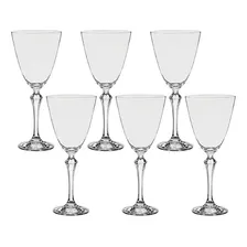 Jogo 6 Taças De Cristal Água 350  Linha Elisabeth Bohemia Foto  mini 1