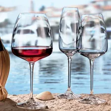 Jogo 6 Taças De Cristal Para Vinho Tinto 610ml Anser Bohemia Água Conjunto Taças Cristal Titânio Foto mini 4