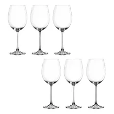 Jogo 6 Taças De Vinho Cristal Titânio Sophia Bohemia 590ml Cor Transparente Foto  mini 1