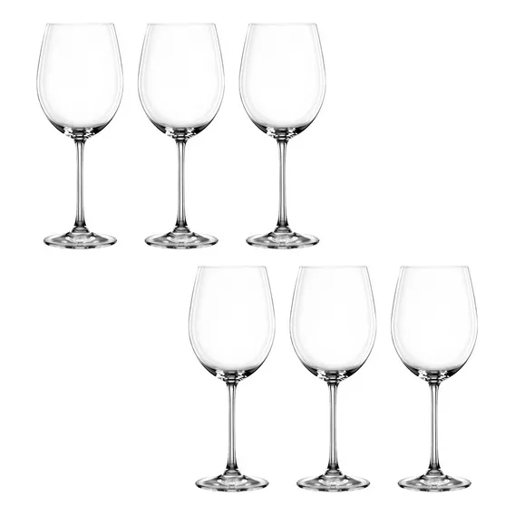 Jogo 6 Taças De Vinho Cristal Titânio Sophia Bohemia 590ml Cor Transparente Foto 1