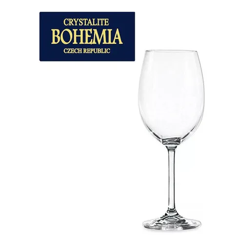 Jogo 6 Tacas Para Vinho Tinto Anna Cristal 450ml Bohemia Foto 1
