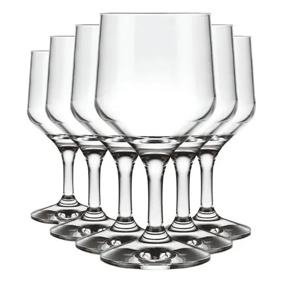 Jogo 6 Taças Sm Buffet Vidro Transparente 260ml Vinho Nadir Foto 1