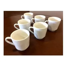 Jogo 6 XĂcara 200 Porcelana Branca Lisa Caneca Chá Cafe Foto mini 2
