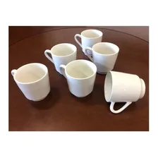 Jogo 6 XĂcara 200 Porcelana Branca Lisa Caneca Chá Cafe Foto mini 3