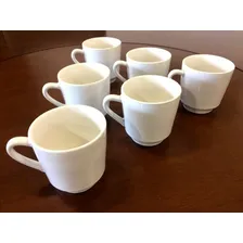 Jogo 6 XĂcara 200 Porcelana Branca Lisa Caneca Chá Cafe Foto mini 4