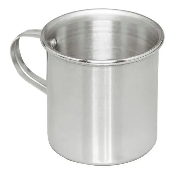Jogo 70 Canecas De Aluminio Polido Resistente Com Alça 300ml Foto 1