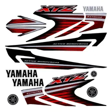 Jogo Adesivos Completo Yamaha Xtz 125 Preto Ano 2007 Foto mini 1