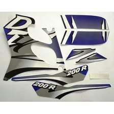 Jogo Adesivos Kit Faixa Moto Yamaha Dt 200r 2000 Azul Foto mini 1