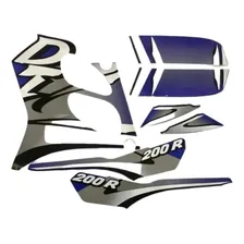 Jogo Adesivos Kit Faixa Moto Yamaha Dt 200r 2000 Azul Foto mini 3