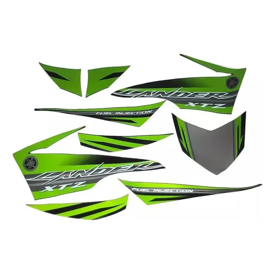 Jogo Adesivos Kit Faixa Yamaha Lander 250 2015 Preta Foto 1