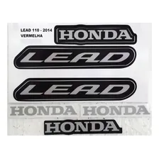 Jogo Adesivos Kit Honda Lead 2014 Vermelha Completo Foto mini 1