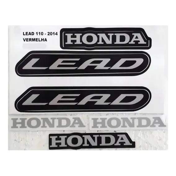 Jogo Adesivos Kit Honda Lead 2014 Vermelha Completo Foto 1