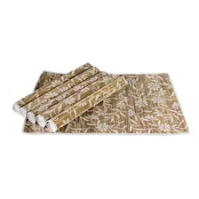 Jogo Americano Em Tecido Batik Folhas Conjunto Com 6 Foto  mini 1