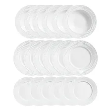 Jogo Aparelho Jantar Roma Branco Porto Brasil Kit 18 Peças Foto mini 1