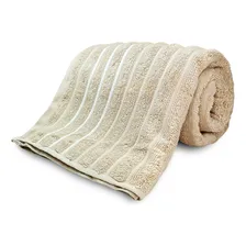 Jogo Banho Gigante 4 Banhão Corttex Wave 100% Algodão Cor Branco/bege Foto mini 2