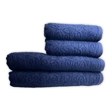 Jogo Banho Gigante Dohler Provença Jacquard 100% Algodão 4pç Cor Azul Lisa Foto mini 1